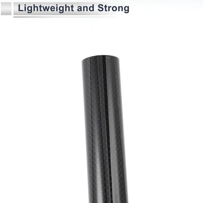 Bike Seat Post 30.8mm x 350mm for Light Saddle (Gloss Black Carbon Fiber)