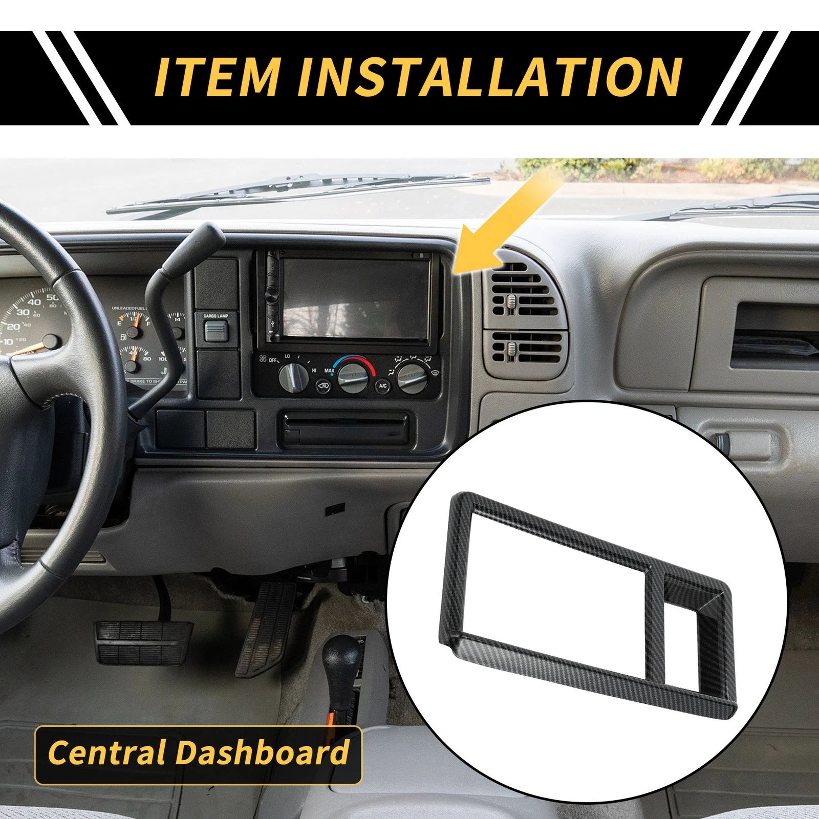 Carbon Fiber Pattern Dashboard Meter Frame Cover for Ford Maverick (2022-2024)