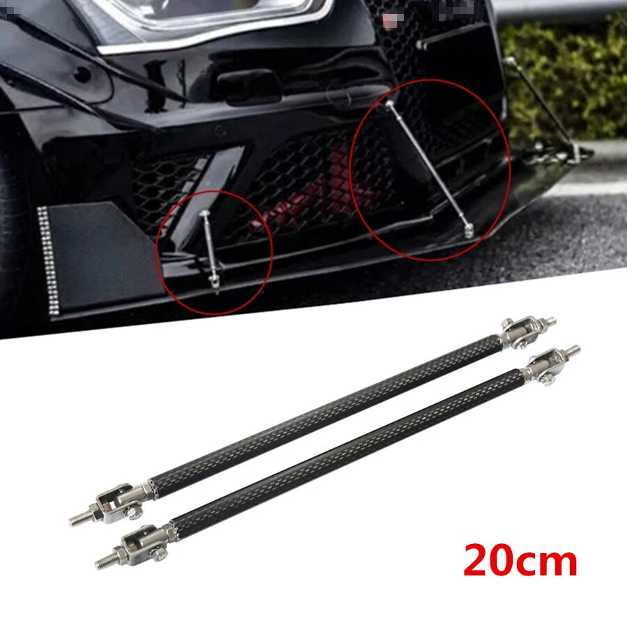 Carbon Fiber Adjustable Bumper Lip Splitter Strut Rod for Universal Fit (20cm)