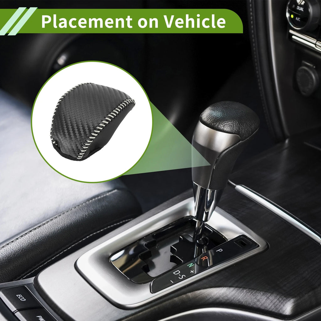 Gear Shift Knob Cover Replacement for Toyota RAV4 2019–2024 Black Carbon