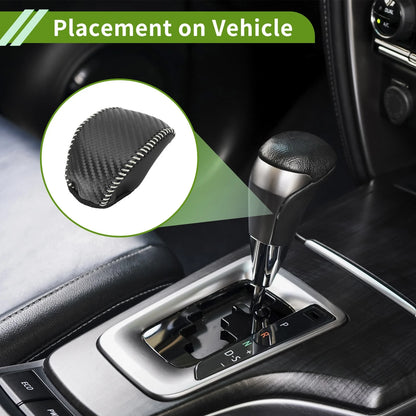 Gear Shift Knob Cover Replacement for Toyota RAV4 2019–2024 Black Carbon