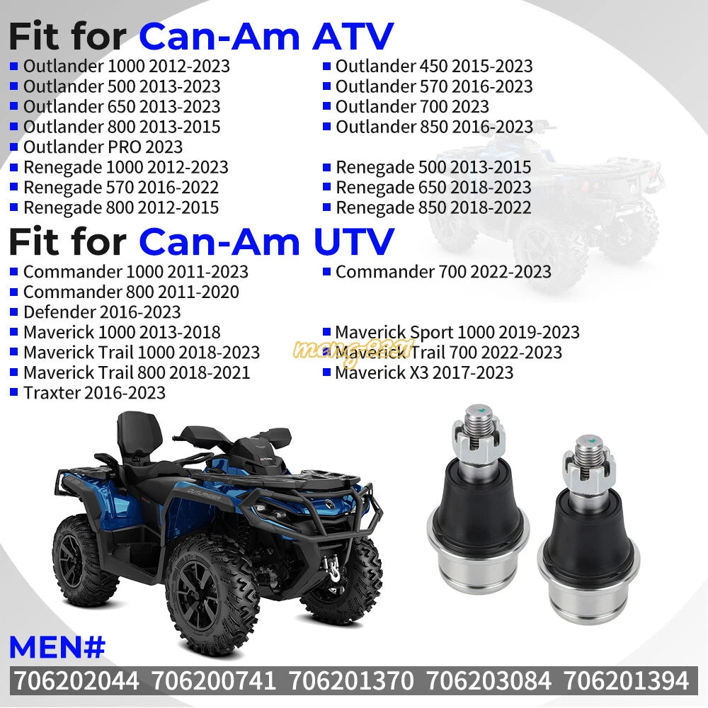 2X Upper Ball Joint for Can-Am Maverick X3 (2017–2023) 706203084