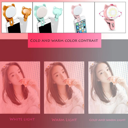 Lovely Portable 16 LED Selfie Flash Fill-in Light Samsung for Smartphone