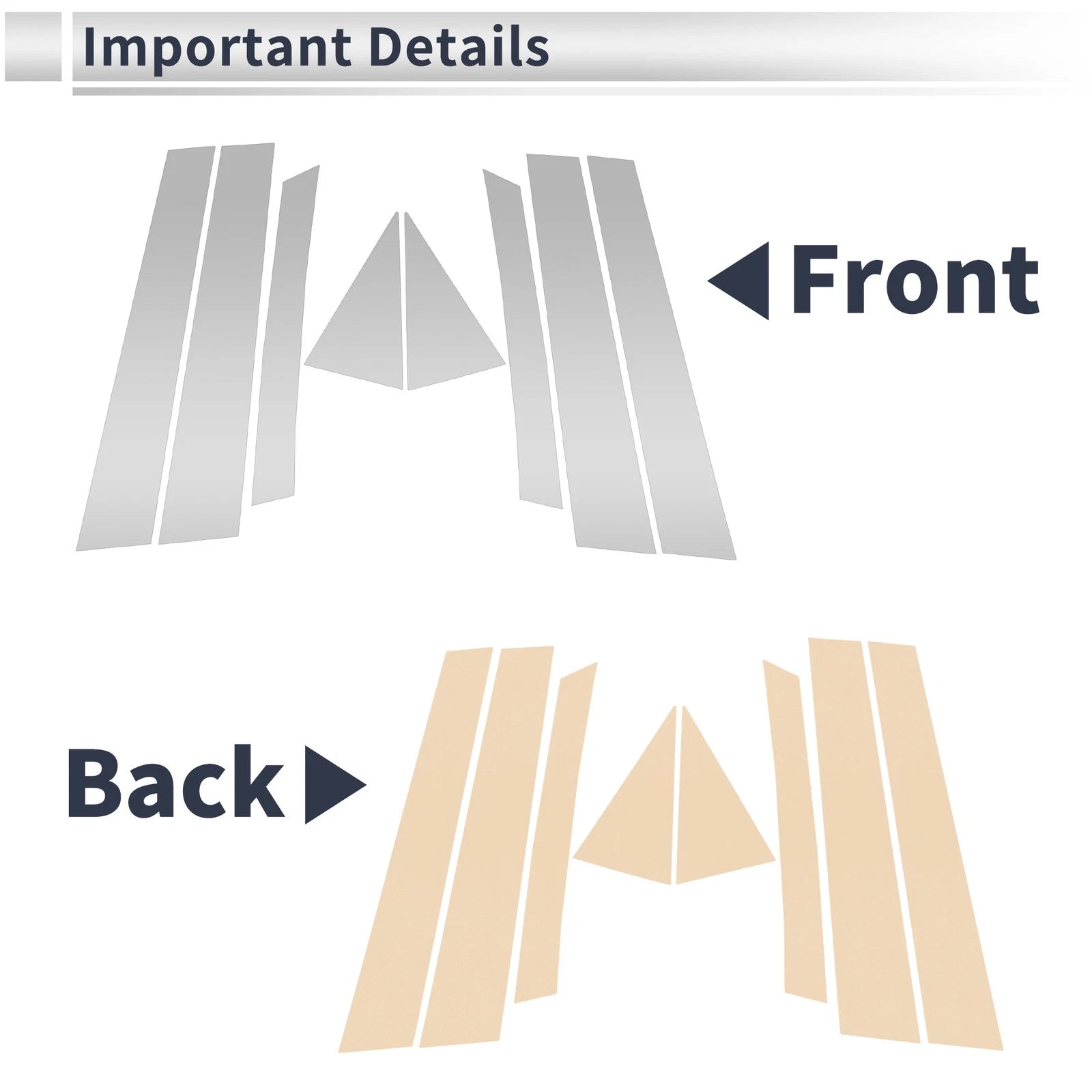 Door Pillar Window Trim Set for Mazda CX7 (2007–2012)
