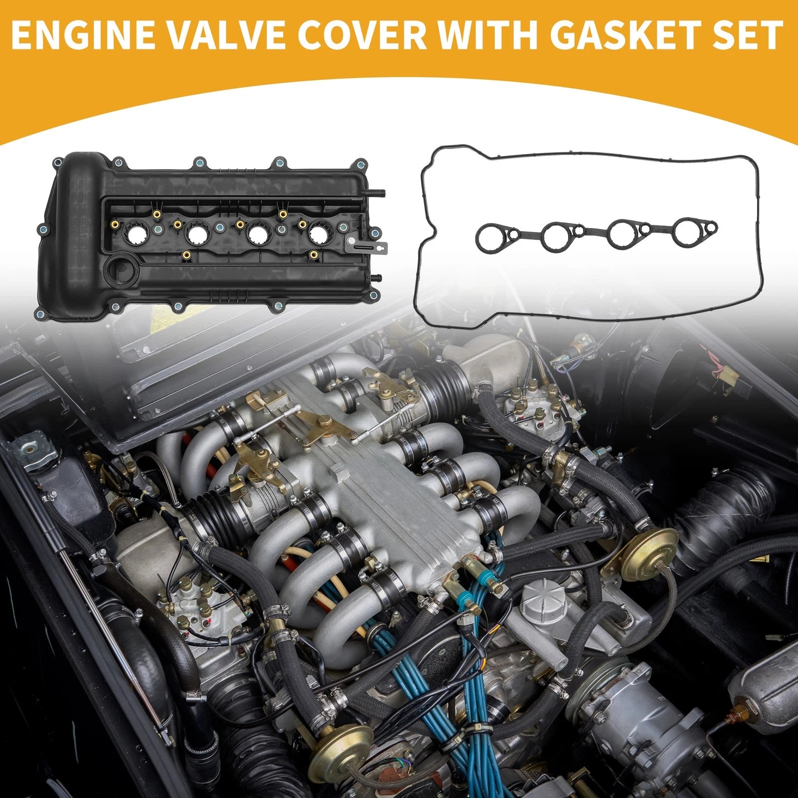 Front Engine Valve Cover with Gasket Replacement for Kia Soul (2010–2011)