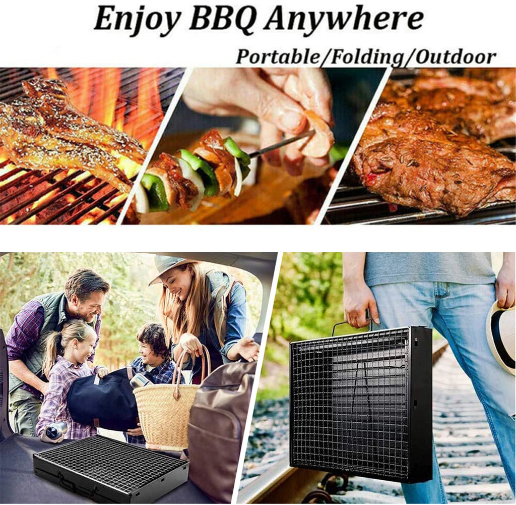 Foldable Compact Charcoal BBQ Grill for Camping (US)
