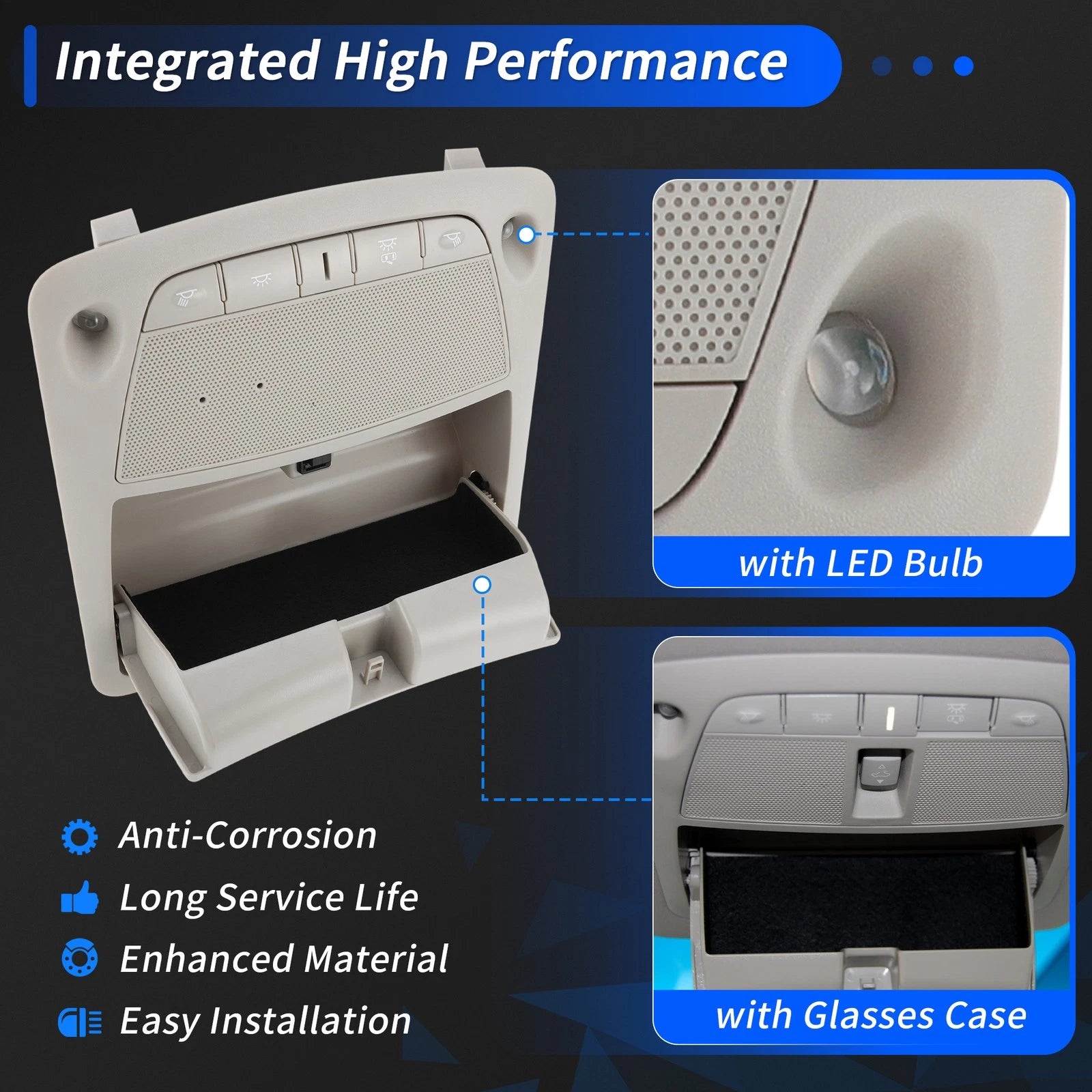 Dome Light Overhead Console Assembly for Nissan Altima Sentra (2013–2018) Beige