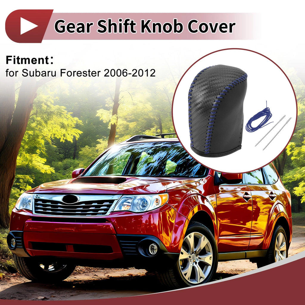 Gear Shift Knob Cover Replacement Faux Leather for Subaru Forester (2006–2012)