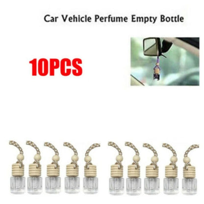10 Glass Hanging Diffuser Bottles for Essential Oils Air Freshener