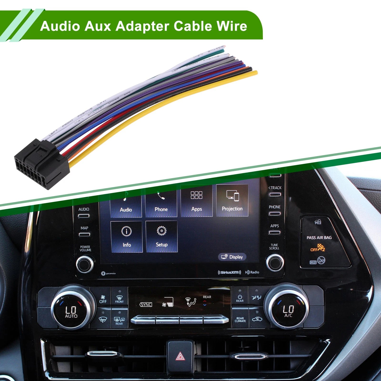 Audio Aux Adapter Cable for Kenwood KDC-138 (2013–2013)