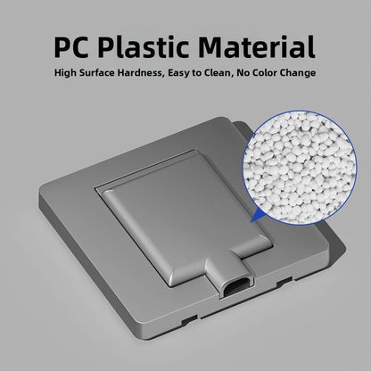 PC 86mm Concealed Wall Socket Sticky Mount Option