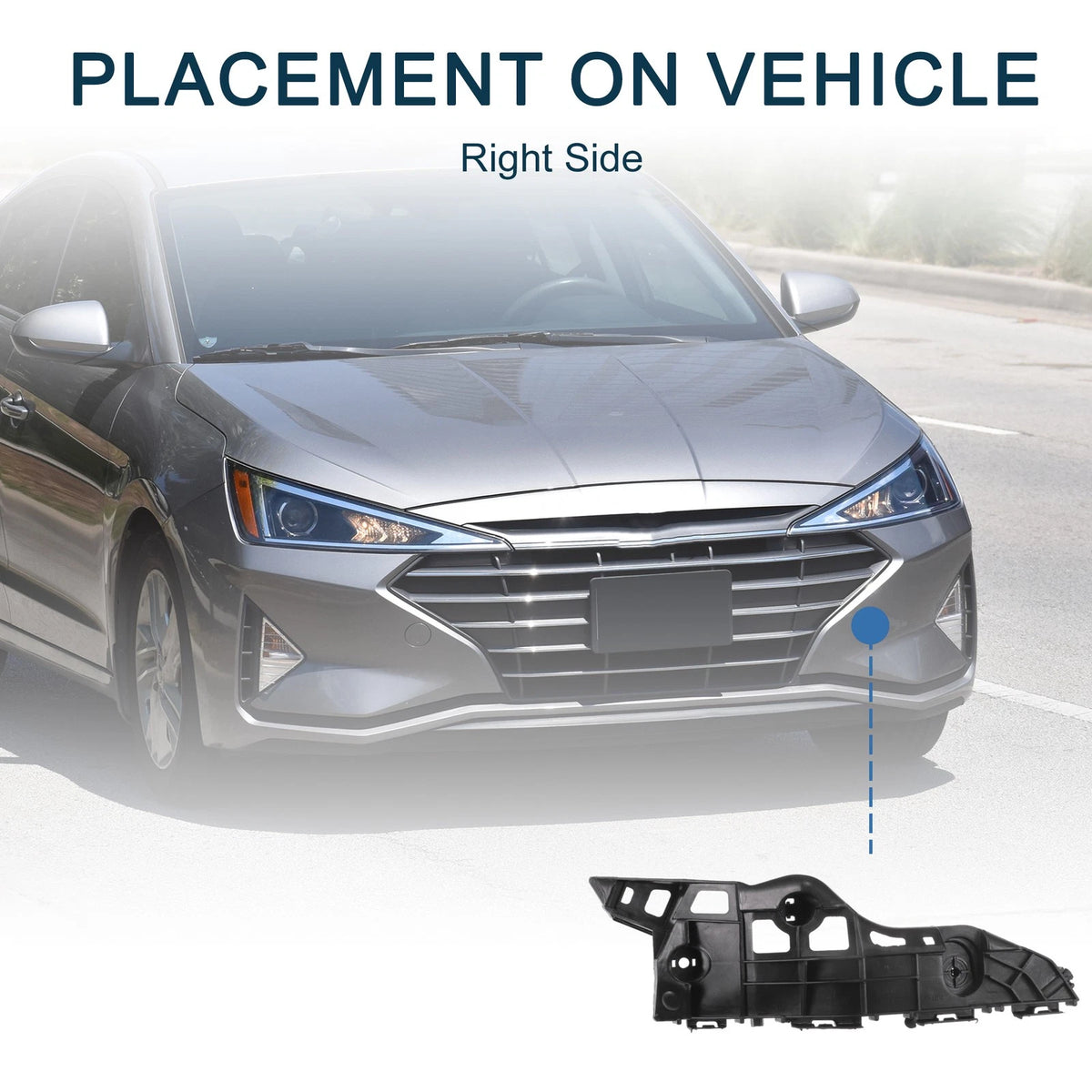 Right Front Bumper Retainer Bracket Replacement for Toyota Highlander (2011–2023)