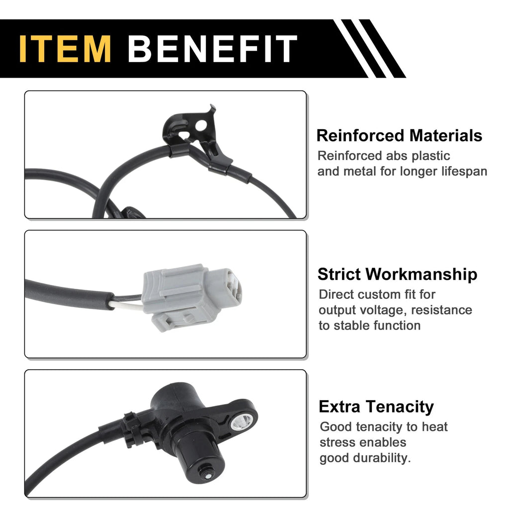 ABS Wheel Speed Sensor Front Left Replacement for Toyota Hilux (2005–2015)