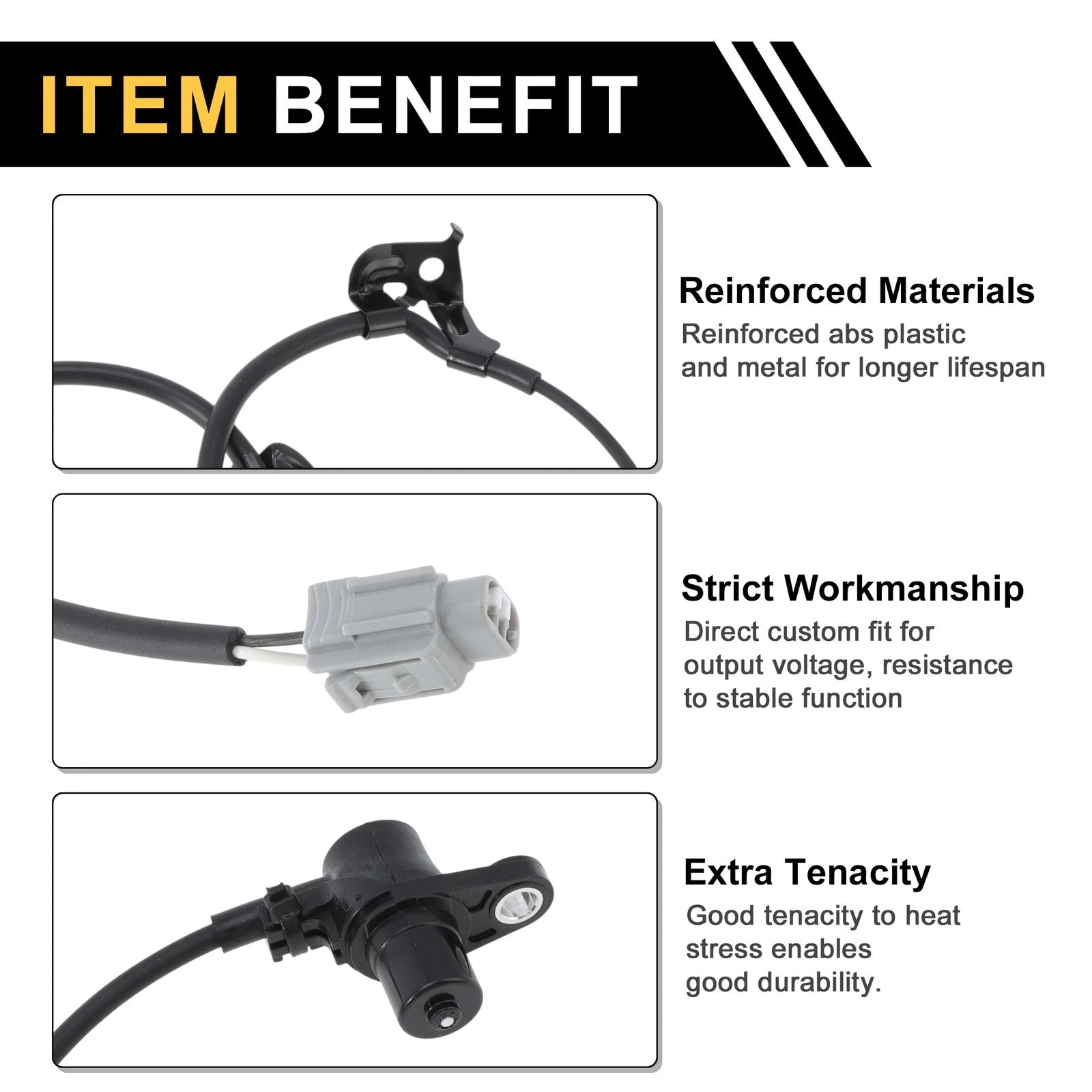 ABS Wheel Speed Sensor Front Left Replacement for Toyota Hilux (2005–2015)