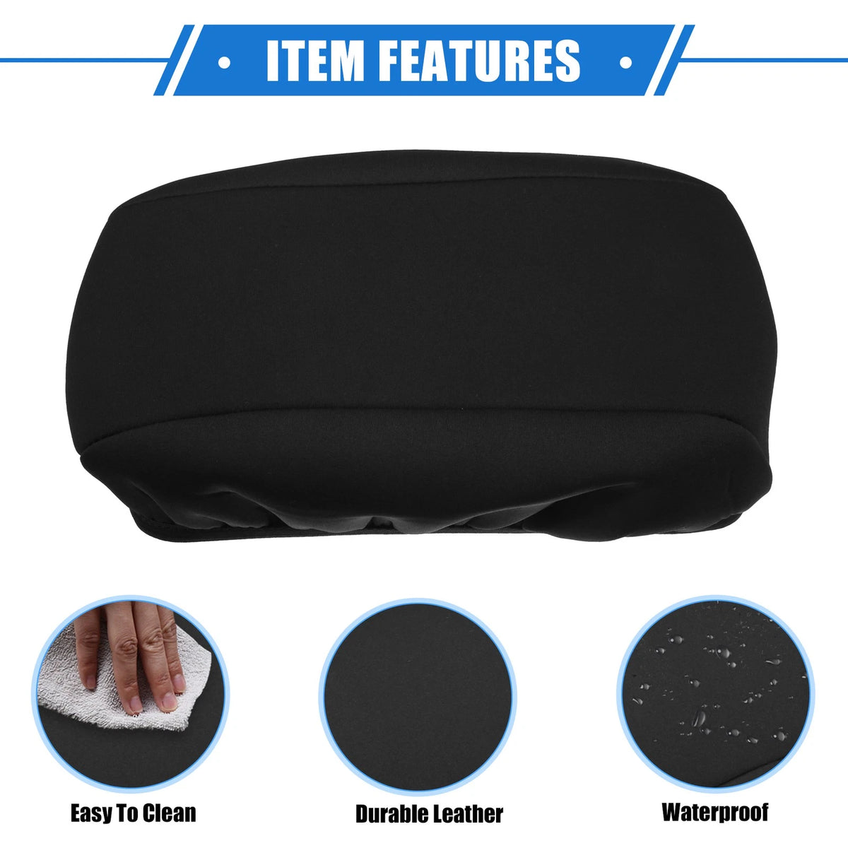 Armrest Protector Cover Pad for Chevy Cruze (2017–2019) Neoprene Black