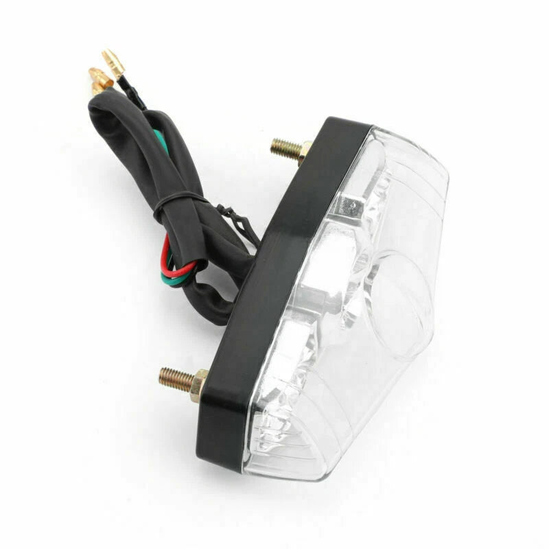 LED Clear Brake Stop Running Rear Tail Light Lamp for Universal Motorcycle T9