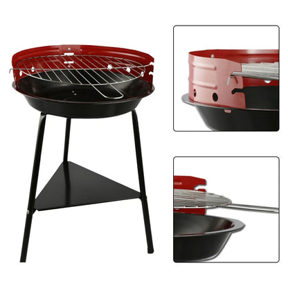 Charcoal Grill Round 35 cm with Protective Foot and Wind Cover