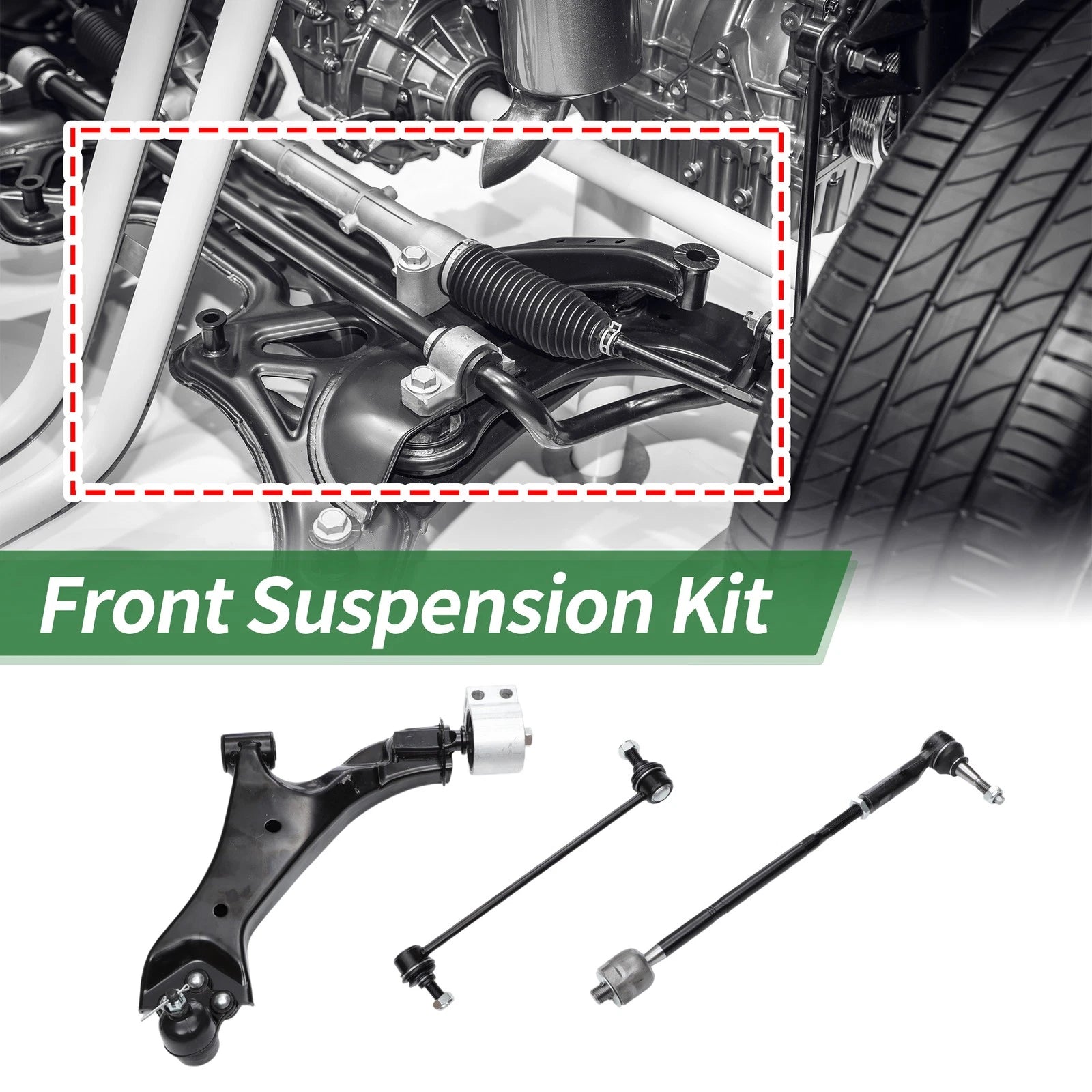 8 Piece Front Suspension Control Arm Kit Replacement for Chevrolet Equinox (2005–2019)