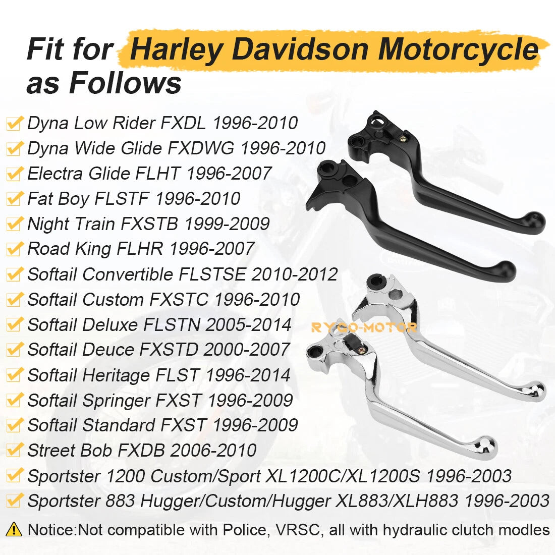 Brake Clutch Hand Levers for Harley-Davidson Sportster 883 1200 (1996–2003)