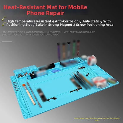 Antistatic Heat Insulating Work Mat 45x30cm for Mobile Phone Repair