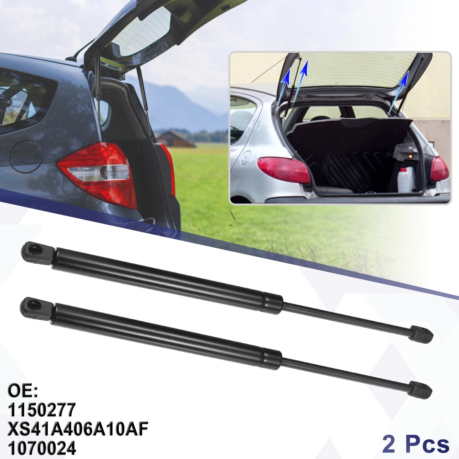 Rear Hatch Lift Supports Struts Replacement Pair for Ford Focus DAW (2000–2004)