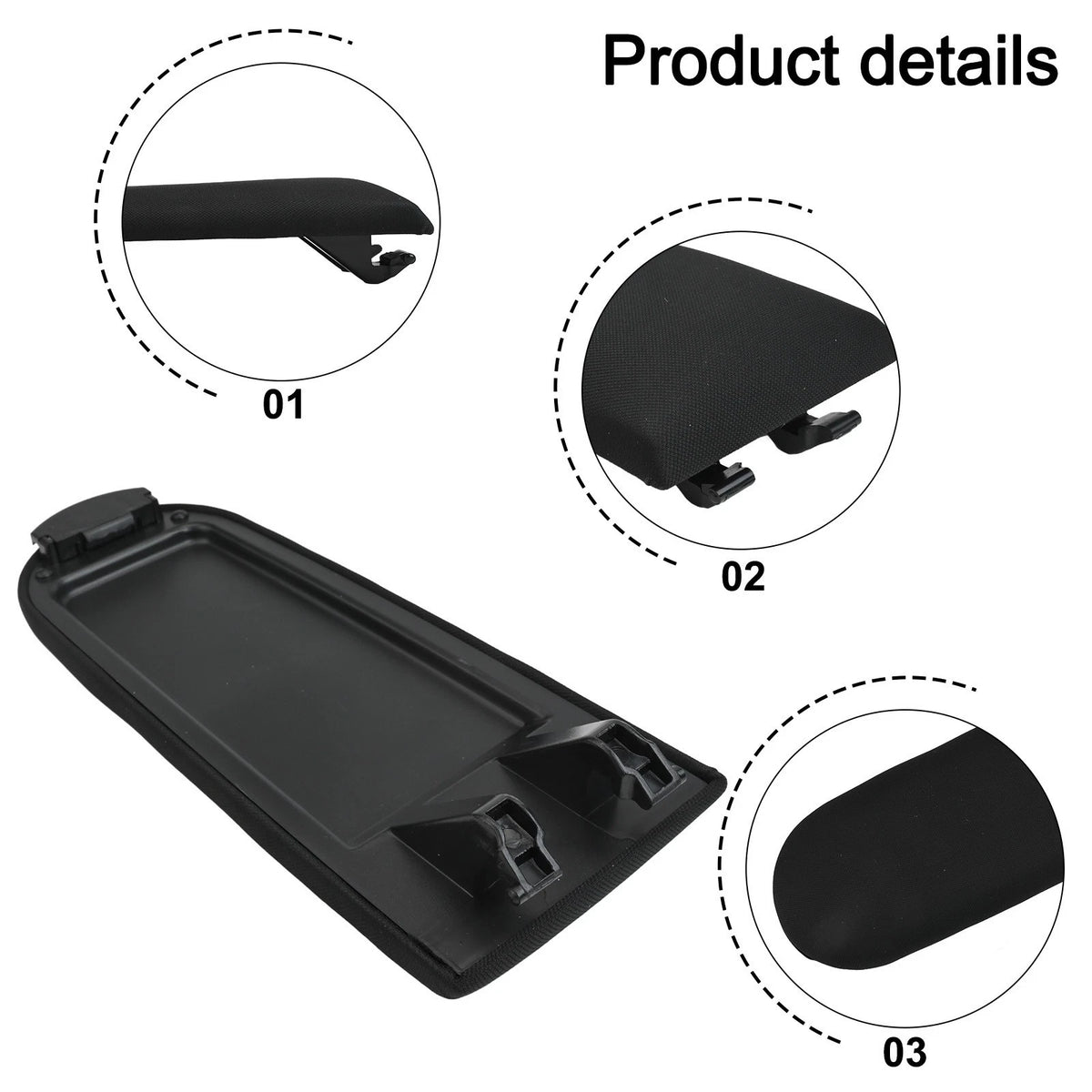 Car Centre Console Armrest Lid Cover Compatible with For Golf MK4 1999 2004