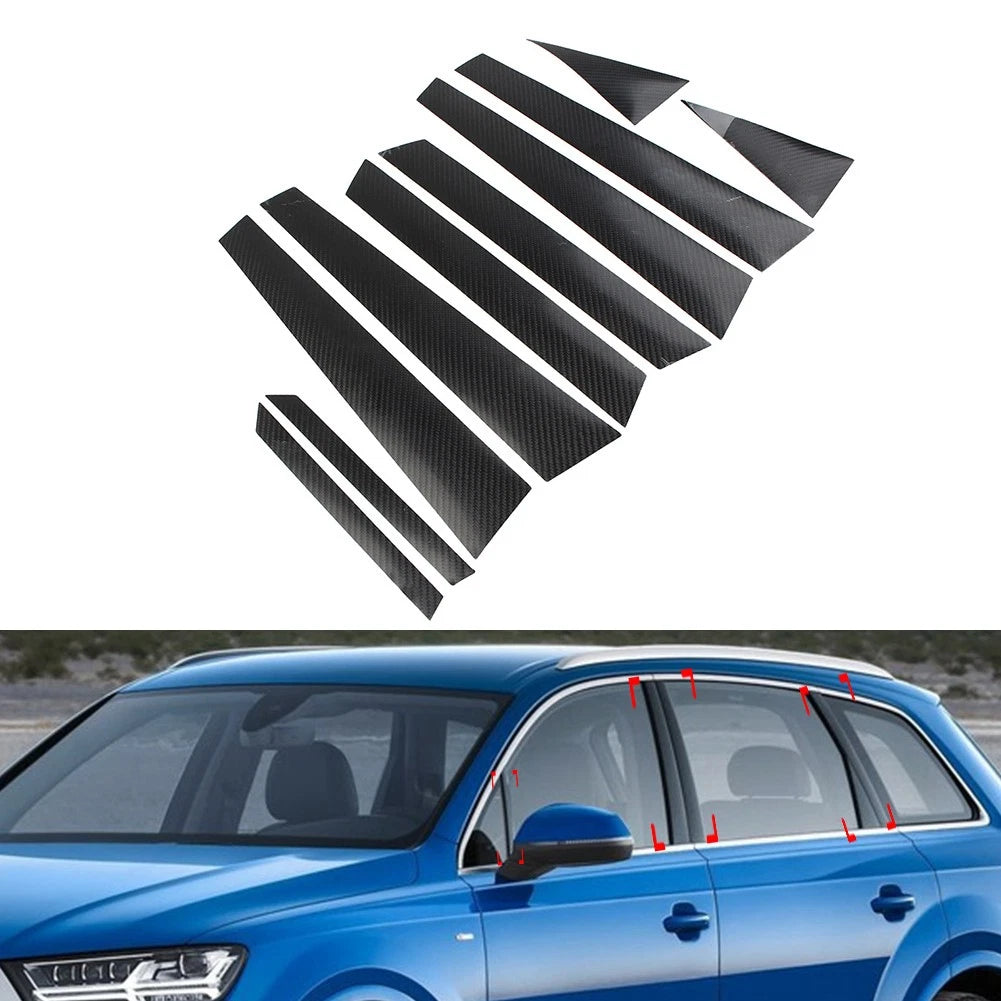 10 Pc B Pillar Post Cover Trim for Audi Q7 SQ7 (2016–2019)