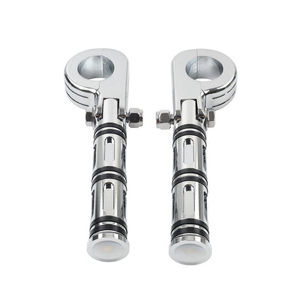 Engine Guard Bar Foot Pegs for Harley & Yamaha (25-32mm) Chrome