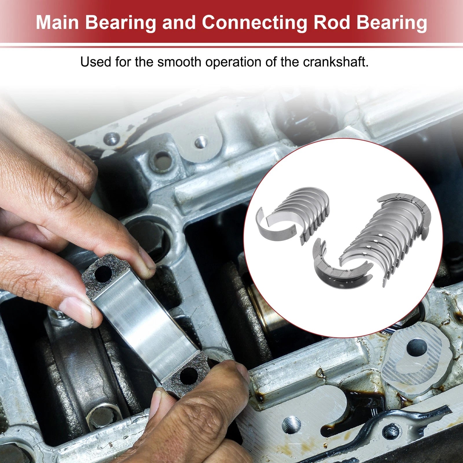 Engine Main and Connecting Rod Bearing Kit Replacement for BMW 320i (2013–2016)