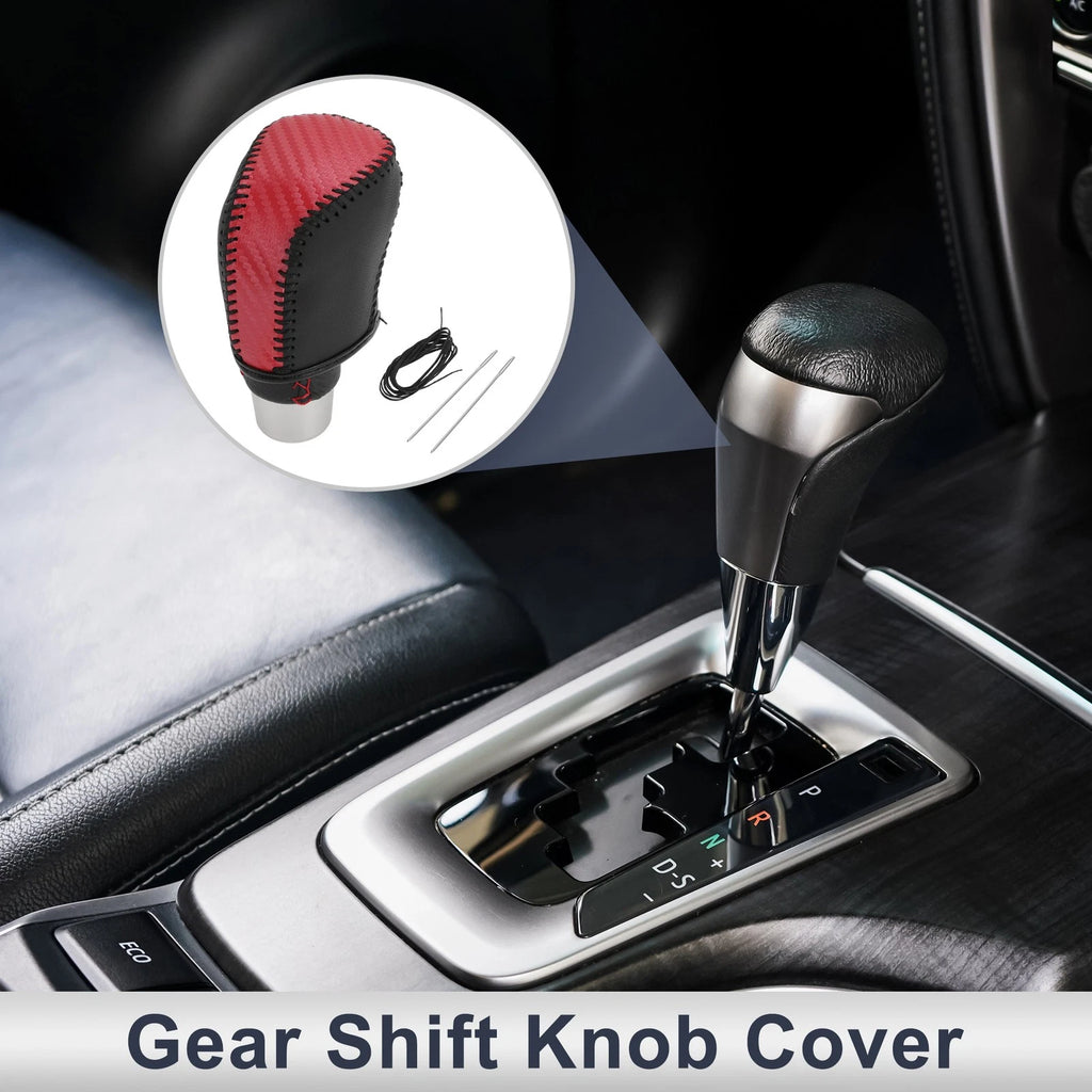 Gear Shift Knob Cover Replacement for Toyota Camry (2019–2022) Red Black