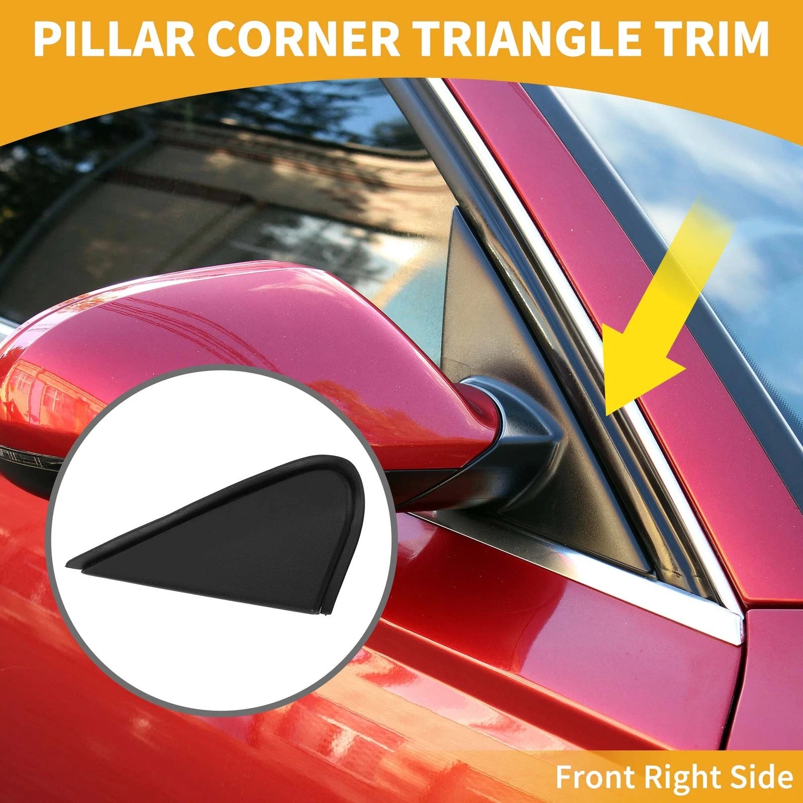 Front Right Side Pillar Corner Triangle Trim Replacement for Land Cruiser 2008-2011