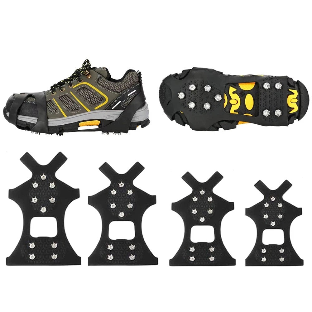 10-Tooth Ice Cleats Crampons for Ice Hiking Winter Running (No Part Numbers)