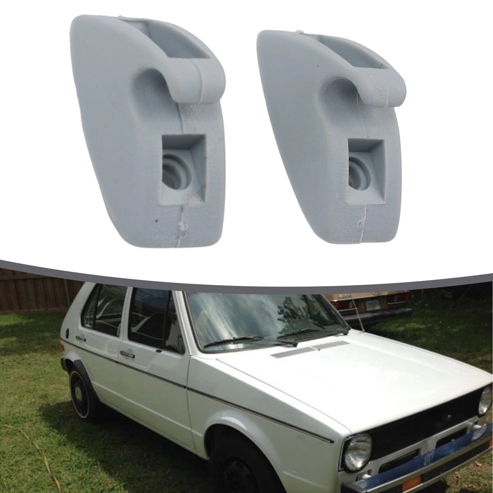 2X Sun Visor Support Clip Retainer for Volkswagen Rabbit, Scirocco