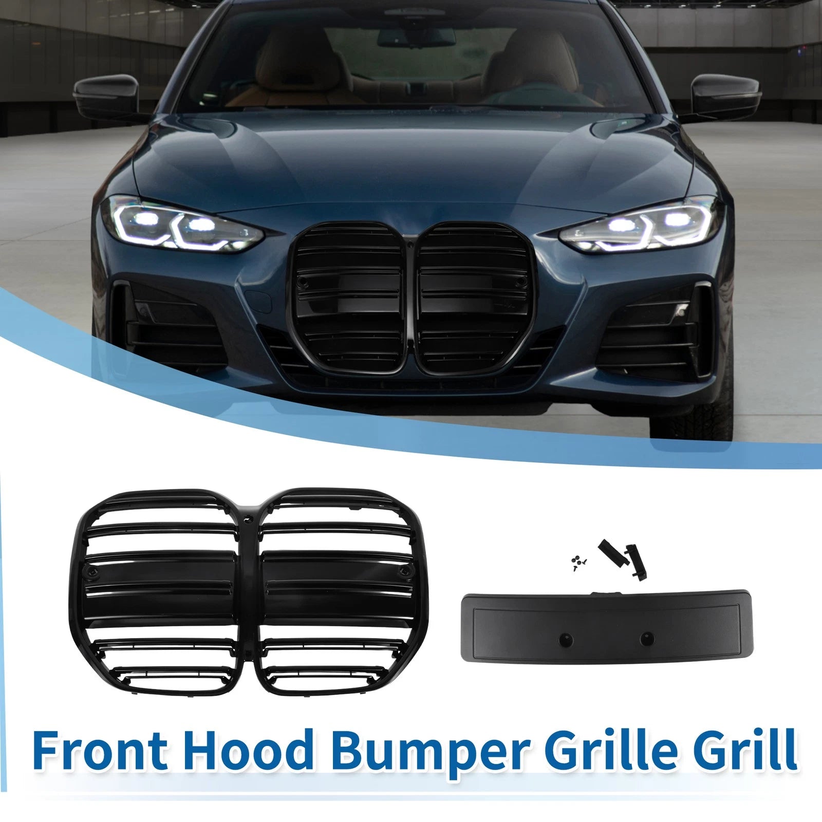 Front Upper Bumper Grille Grill Replacement for BMW 4 Series G22 (2021–2023)