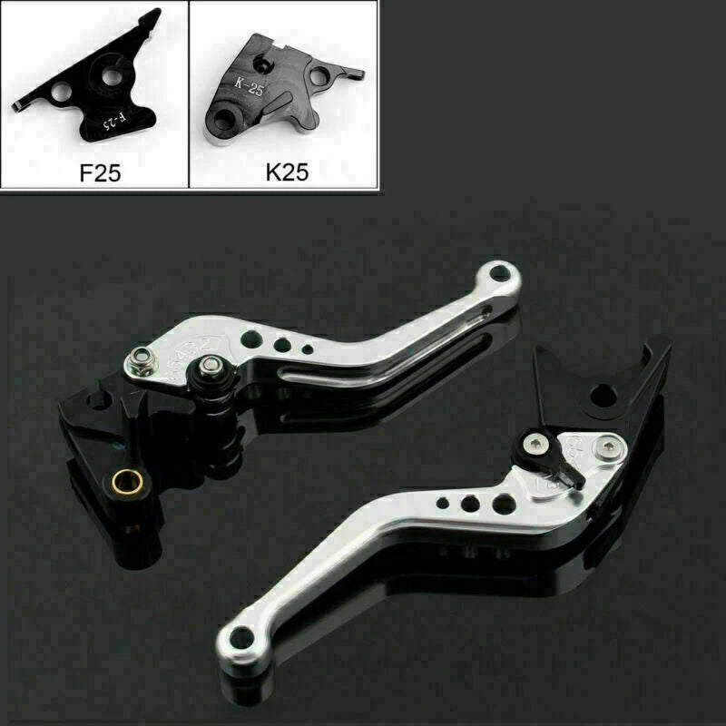 Short Brake Clutch Levers for Kawasaki Ninja 250R (2008–2012) T9 Silver