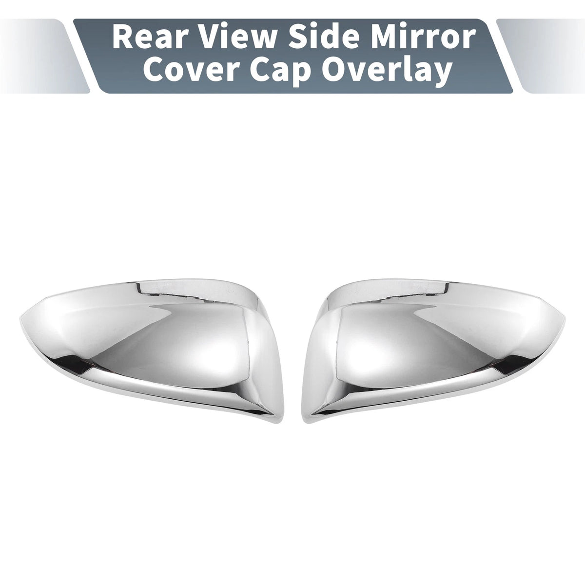 Rearview Mirror Cover Overlay Chrome Plated for Toyota Hilux (2015–2022)