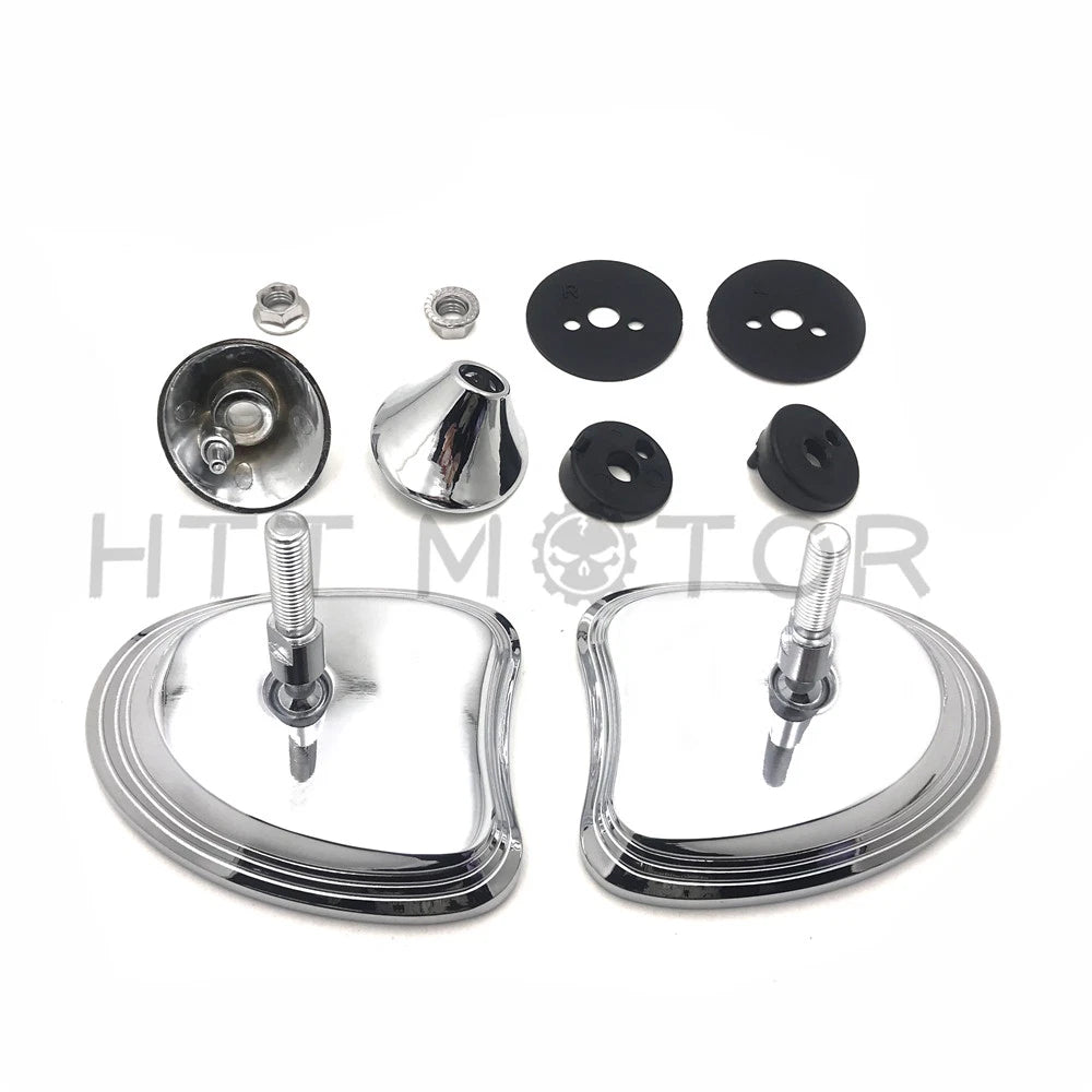 Chrome Inner Fairing Mount Side Rear Mirrors for Harley Street Glide (2014–2017)