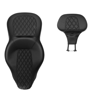 Driver Passenger Seat & Rider Backrest for Harley Road Street Glide (2009–2023)