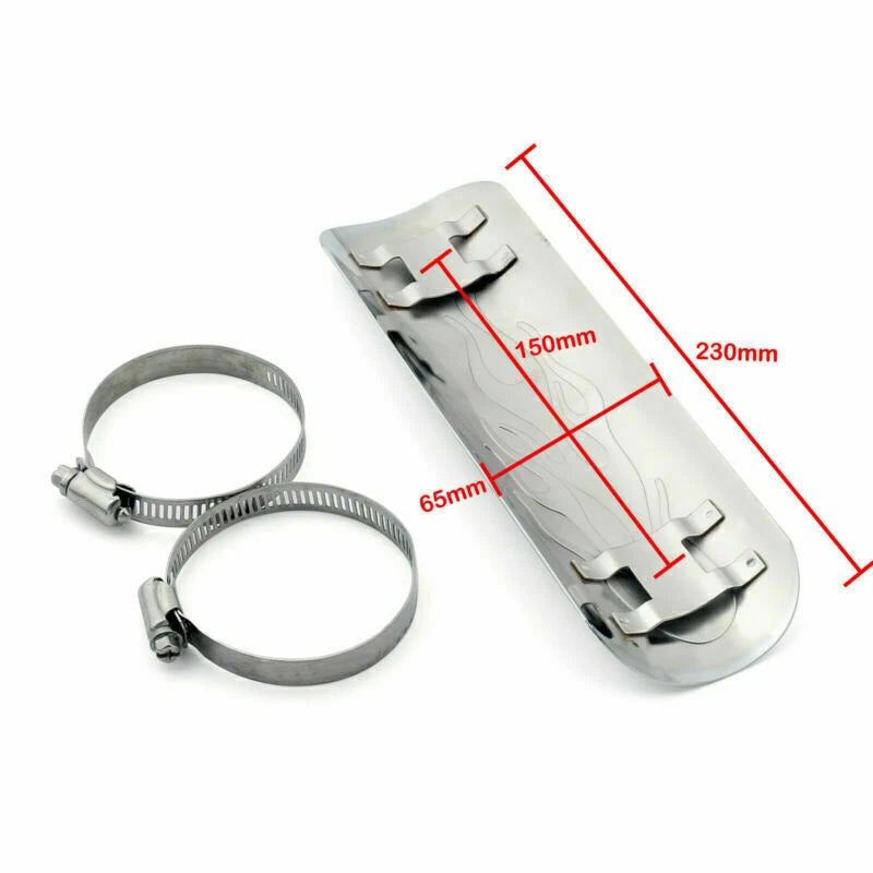 Chrome Exhaust Muffler Pipe Heat Shield Cover for Hy Chopper T9