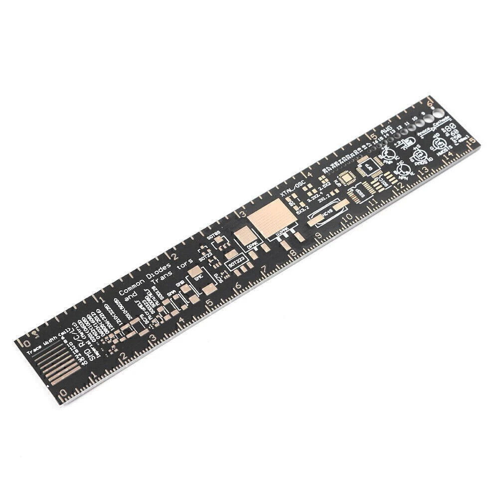 15cm Multifunctional PCB Ruler for Resistors, Capacitors, ICs