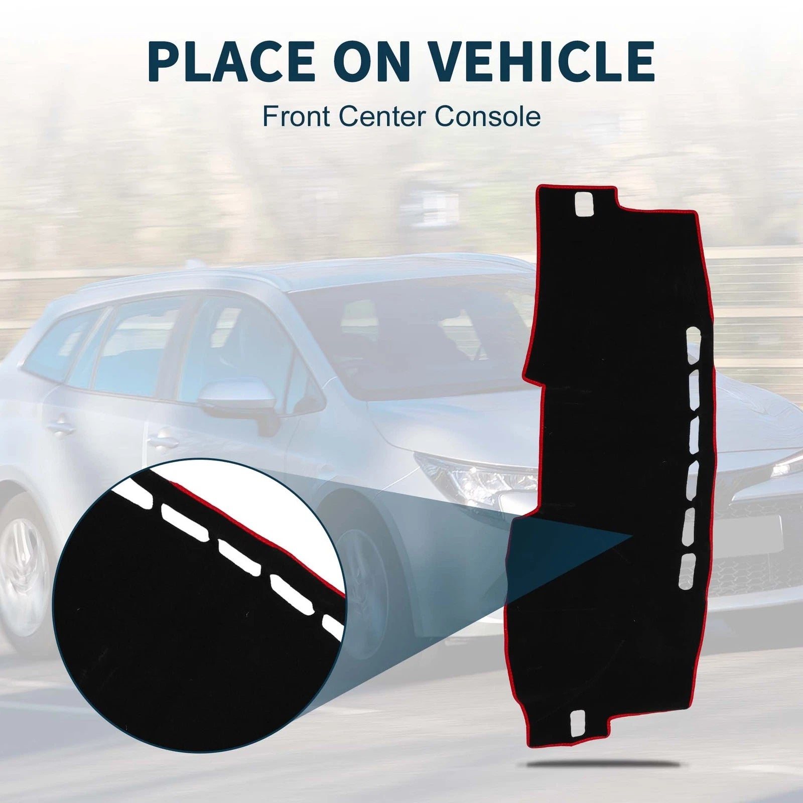 Dash Cover Mat Replacement for Toyota Corolla 2007–2012 with Sticker Set