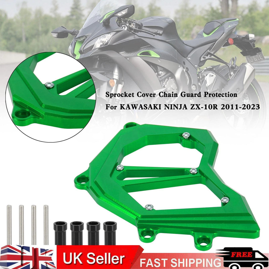 Front Sprocket Cover Chain Guard for Kawasaki Ninja ZX-10R (2011–2023) Green T9