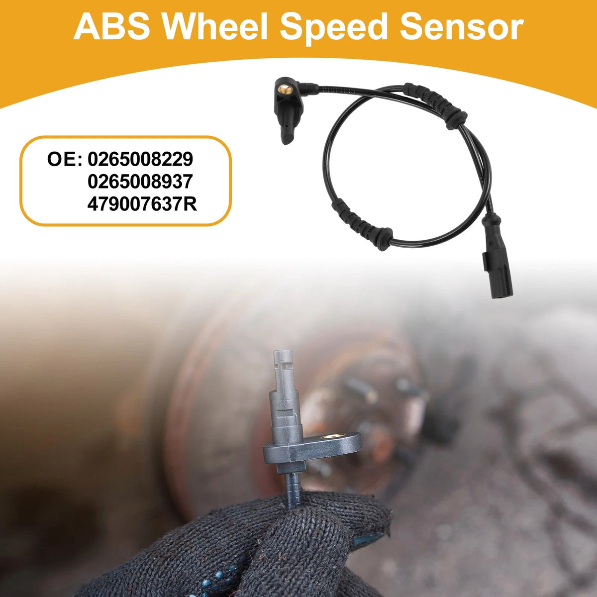 ABS Wheel Speed Sensor for Dacia Duster (2010–2023) No. 0265008229/0265008937