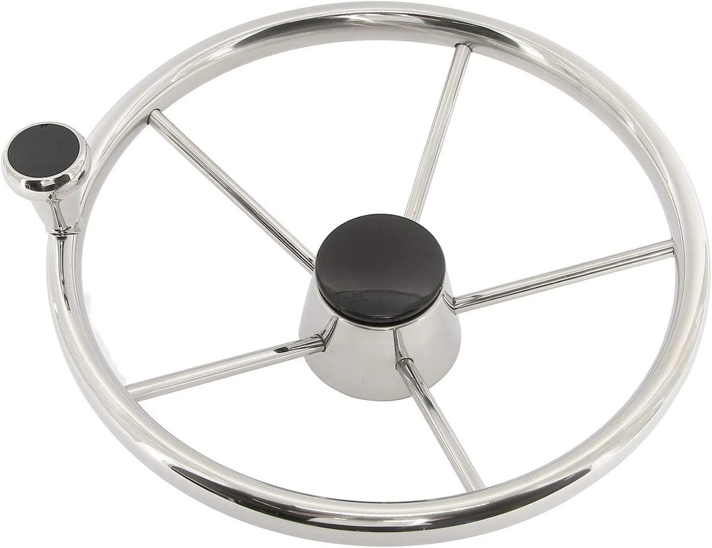 5-Spoke Stainless Steering Wheel for Marine (13.5 Inch)
