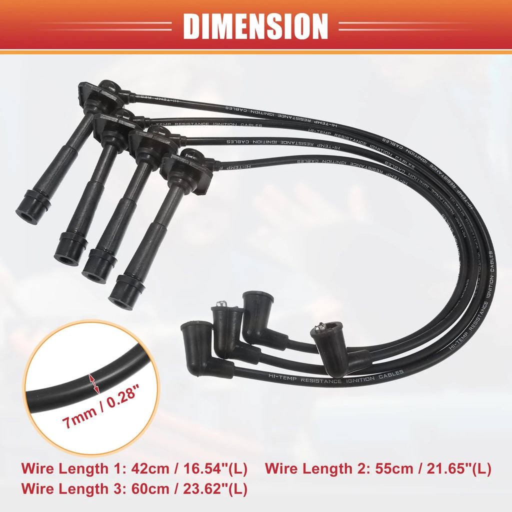 Spark Plug Wire Ignition Coil Cable Set for Mazda 626 IV (1992–1997)