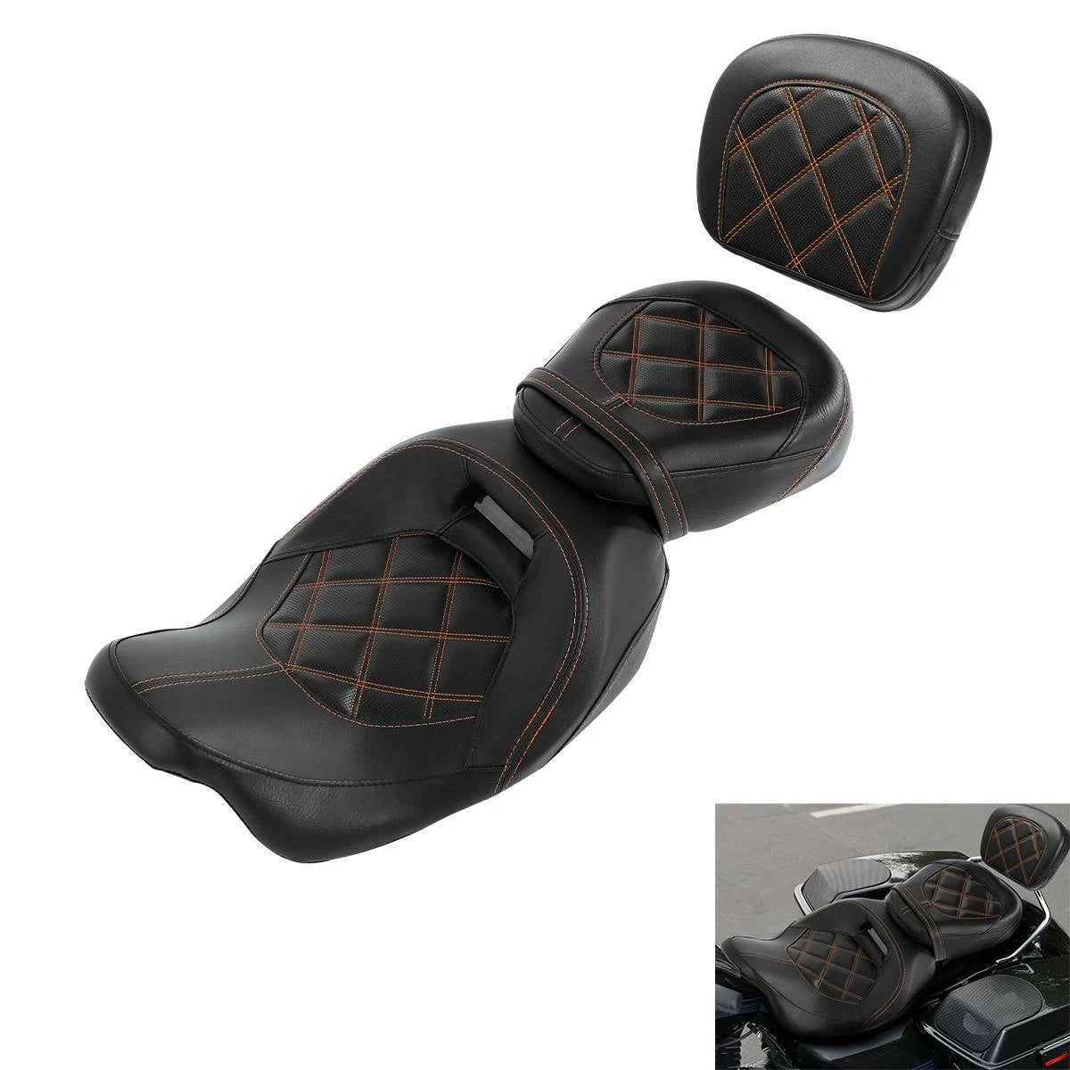 Seat Backrest Pad for Harley Touring Electra Glide (2009–2023)