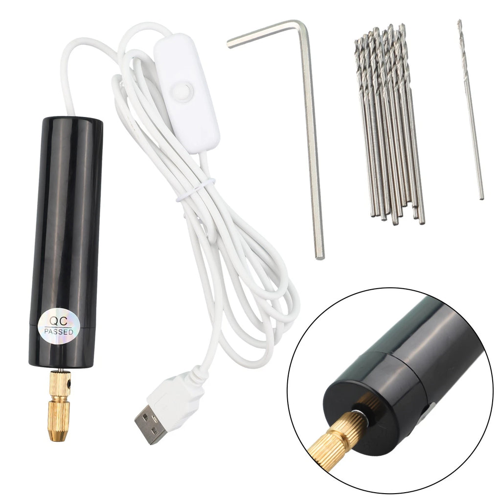 Electric Miniature Drill for Engraving and Woodworking (USB Cable)