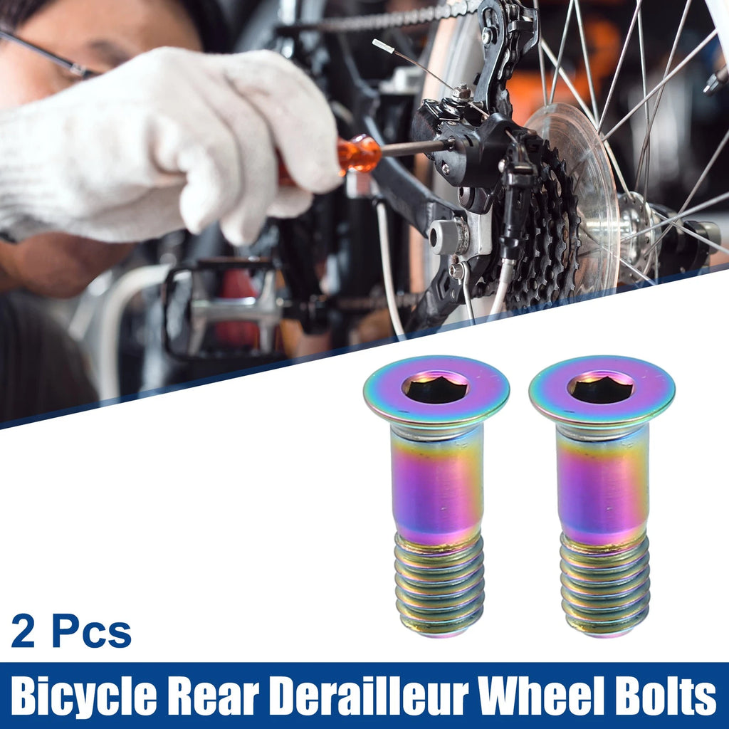 Rear Derailleur Wheel Bolts Set M5 x 14.2mm for Universal Bicycle