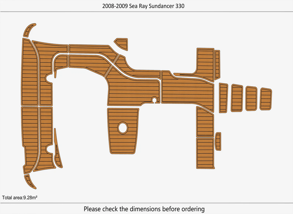 EVA Pad Faux Foam Flooring Mat for Sea Ray Sundancer 330 (2008)