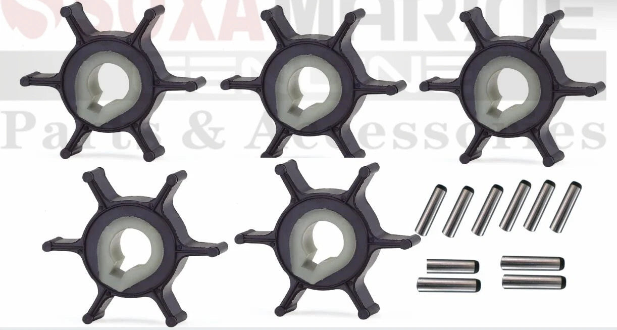 5pcs Water Pump Impeller with Key for Yamaha Outboard (646-44352-01)